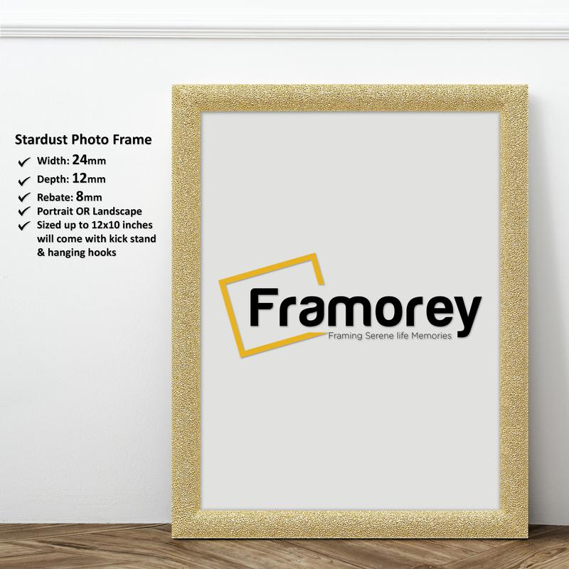 Gold Glitter Sparkle Picture Frame / Photo Frames / Stardust Star Poster Frames / Photo Print Frame / Modern Frames 1
