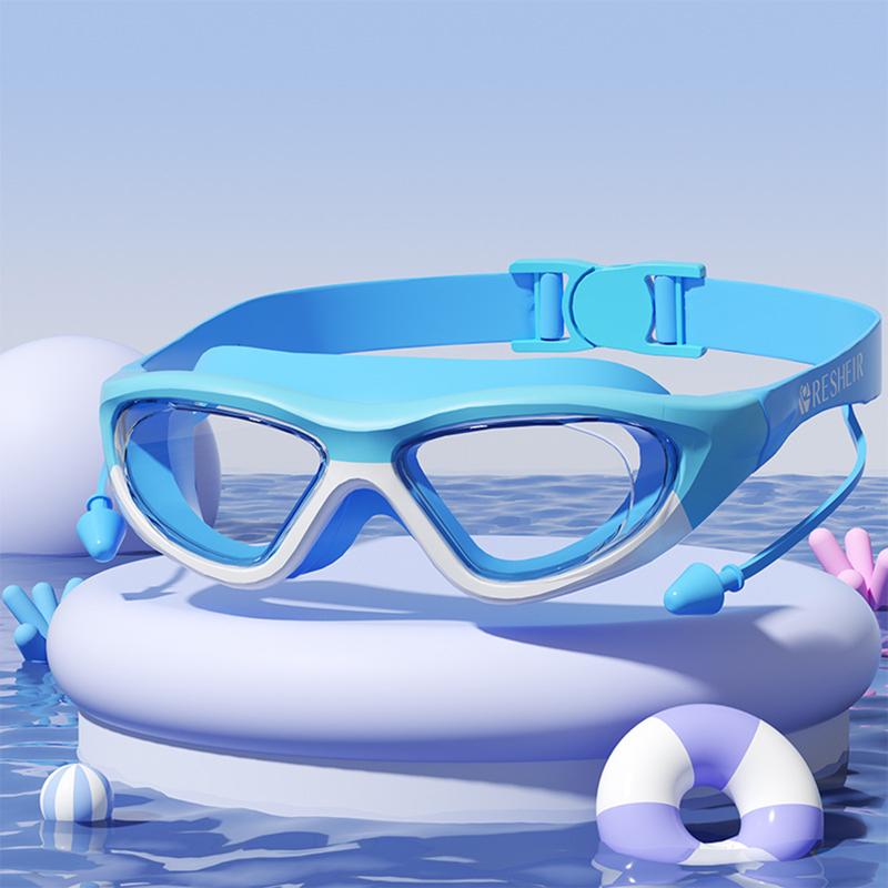 Kính Bơi, Dành Cho Trẻ Em, Không Thấm Nước Và Chống Sương Mù, Khung Lớn, Thích Hợp Để Lặn, Tập Luyện Bơi Lội, Bảo Vệ Mắt Độ Nét Cao, Thích Hợp Cho Tất Cả Các Mùa, Thiết Bị Bơi Lội