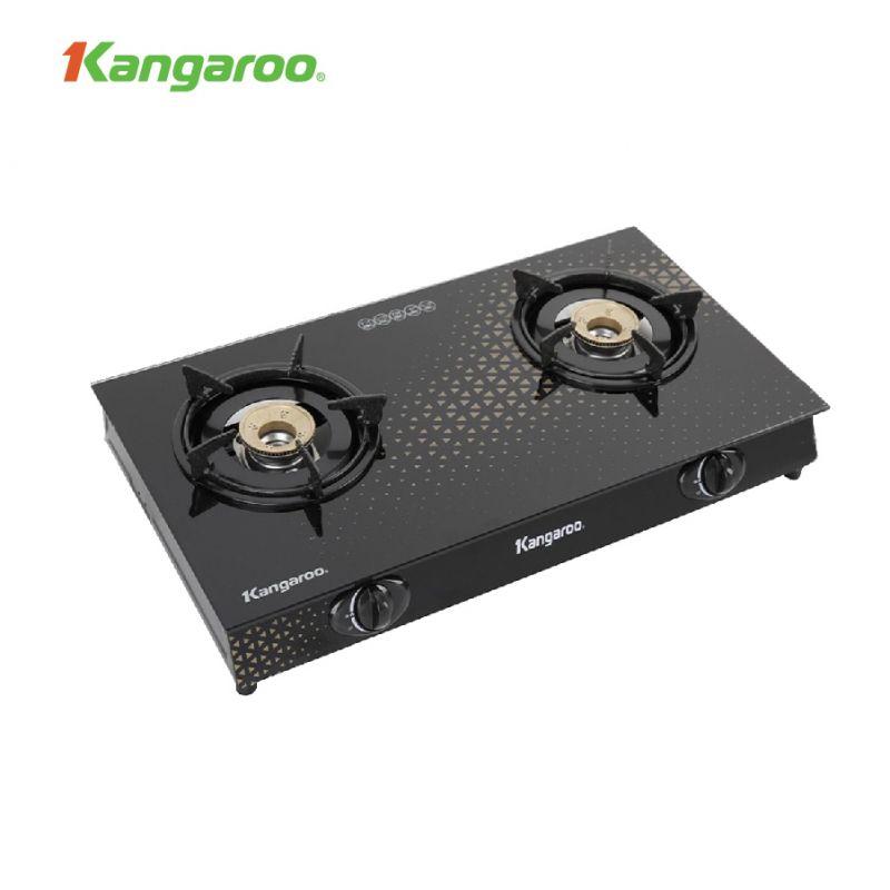 [ IH ] [DEAL SỐC ]  Bếp gas đôi dương kính Kangaroo KG8G1C, kiềng bếp tháo rời, đầu đốt Đồng-tiết kiệm gas.