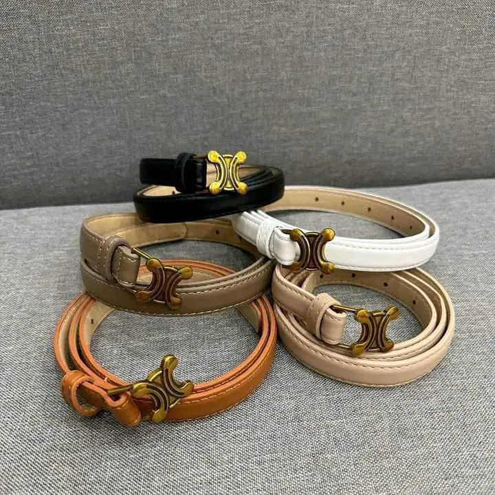 ĐAI LƯNG LOGO SANG TRỌNG CAO CẤP . ĐỦ 4 MÀU NÂU - CAM- KEM-TRẮNG.