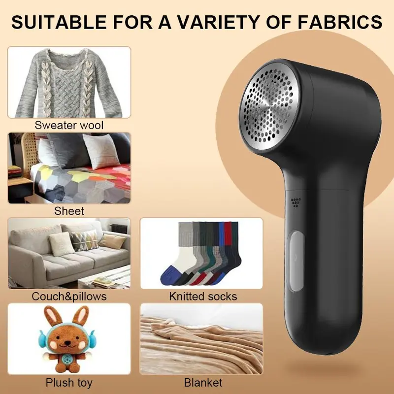Electric Lint Remover Portable Fabric Shaver, 3-speed Portable Sweater Shaver Removal of Lint Durable Shaver, for Socks/Sweaters/Coats/Bedding Sets 5