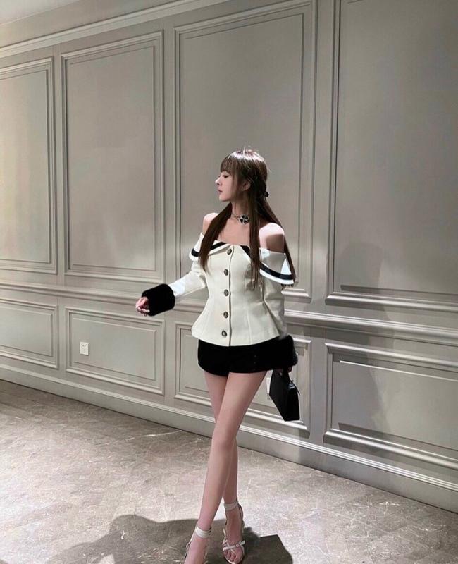    XẢ KHO   SET ÁO BẸT VAI TAY DÀI PHỐI LÔ.NG KÈM QUẦN - KHÁNH VY 41203 Nữ 