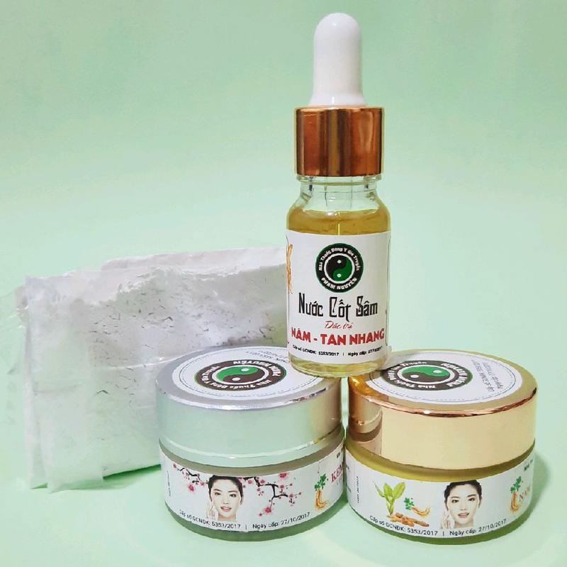 Phạm Nguyễn Combo Kem Tẩy Nám Tàn Nhang Đồi Mồi Dưỡng Da Trắng Hồng Skincare Serum Với Nước Cốt Sâm Hỗ Trợ Tái Tạo Da Và Làm Trắng Sáng
