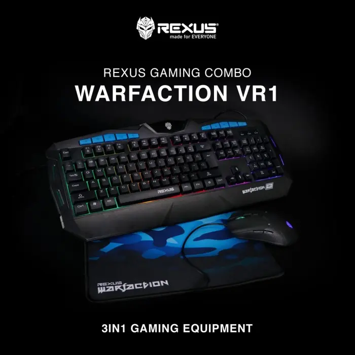 Keyboard + Mouse GAMING REXUS VR1 Warfaction Computer