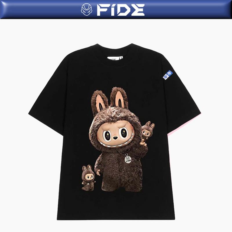 Áo thun FIDE LABUBU phông unisex form rộng local brand nam nữ cổ tròn oversize - AT76 Menswear Cotton