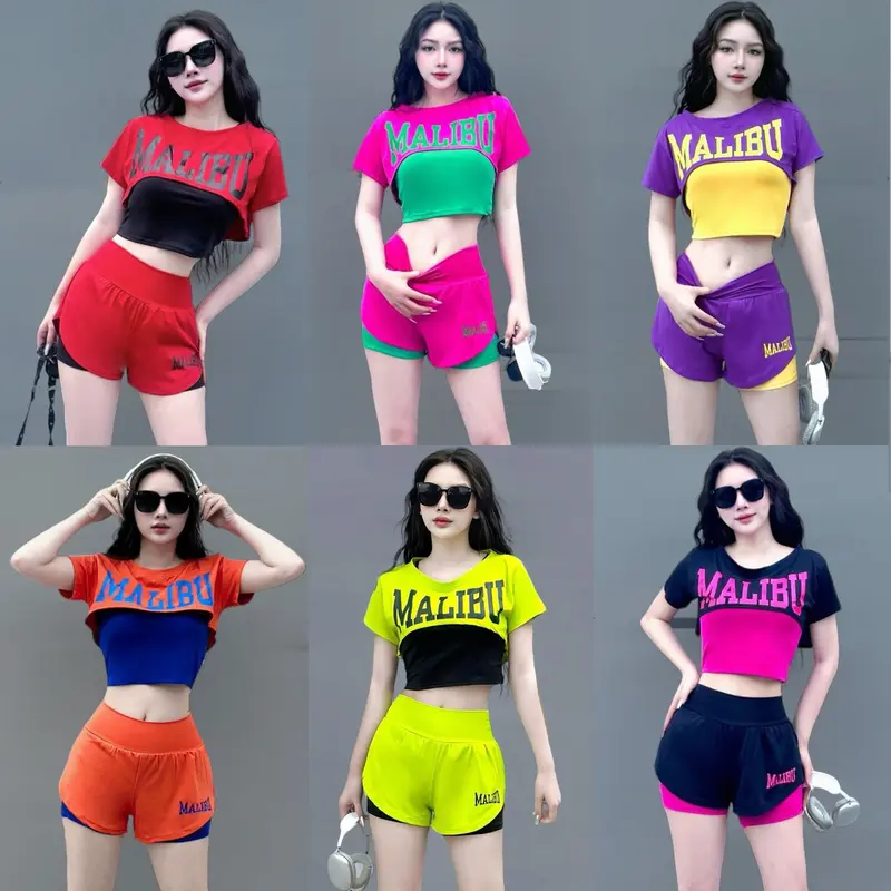 Bộ tập gym nữ, quần áo tập gym yoga aerobic nữ chất đẹp bộ thể thao nữ áo 2 lớp, quần 2 lớp( TS-03 )