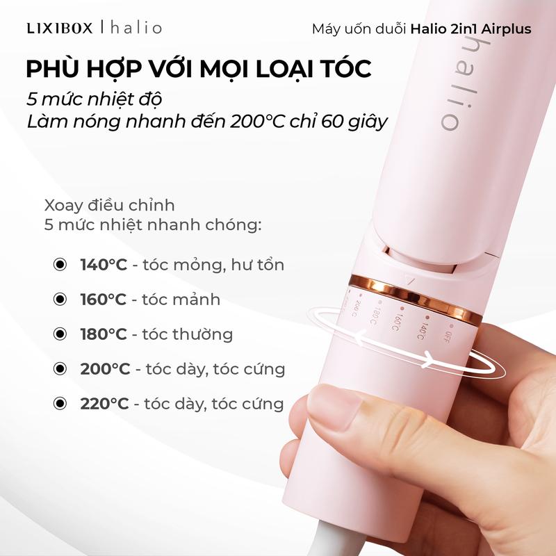 [LIVE] Máy Tạo Kiểu Tóc Halio 2in1 Airplus Hair Styler - Máy Uốn, Máy Ép - Mới 4
