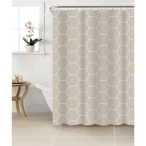 Tirai Shower Curtain Bahan Tebal Gorden Kamar Mandi Tidak Tembus Pandang Anti Air 178 x 183