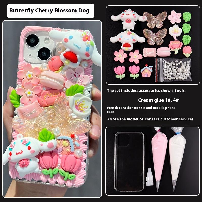 Product Introduction of DIY Cream Glue Phone Case Material Package Clow M Big Ear Dog Cream Glue DIY Material Creative Handmade Gift for Women 10