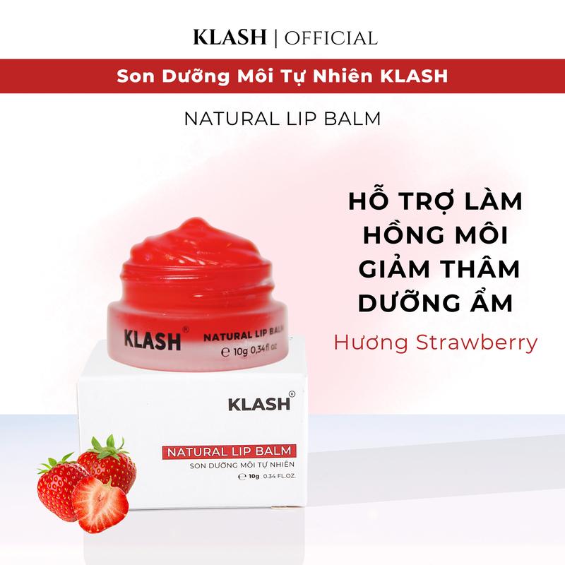 Son dưỡng môi tự nhiên KLash hỗ trợ làm hồng môi, giảm thâm, dưỡng ẩm môi 10g Nữ
