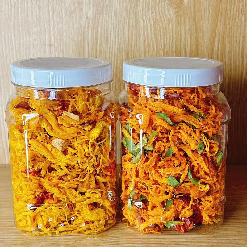 1KG 2 Hủ 500G Khô Gà Loại 1 Lá Chanh Bơ Tỏi Thượng Hạng Dai Ngon Cay Ăn Vặt Food Snack Quà Tặng 5
