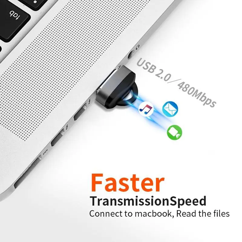 Đầu Đọc Thẻ TF Mini, Dây Chuyền Đeo Thắt Lưng Vỏ Nhôm, USB 2.0, Thẻ T-Flash, Bộ Nhớ Máy Tính, Di Động, S5A0 4