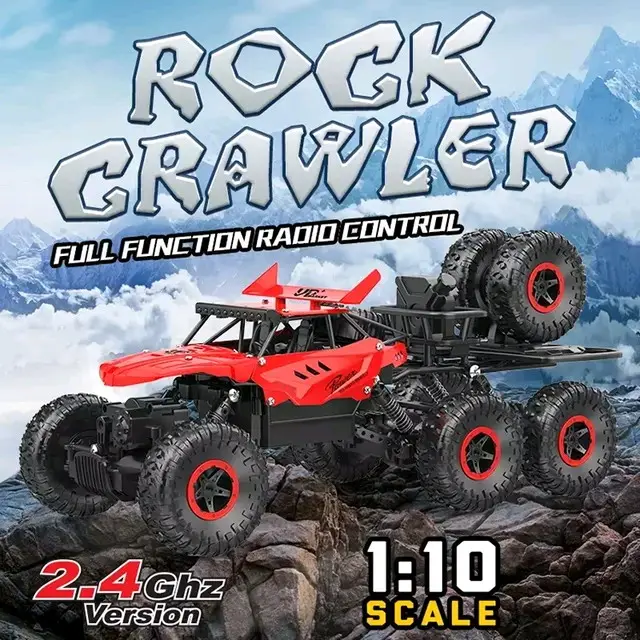 [Ninetoys]RC Skala 1:10 2.4ghz 6WD Mobil remote off-road besar bisa main bareng