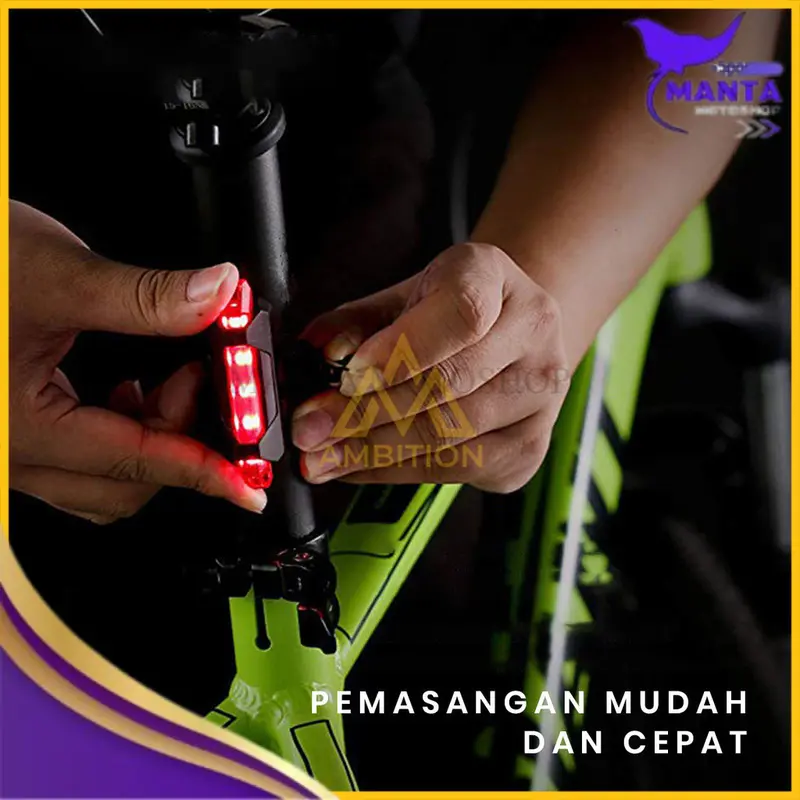 Lampu sepeda usb charger sepeda gunung mtb cycling belakang depan [Bisa Bayar Ditempat] 5