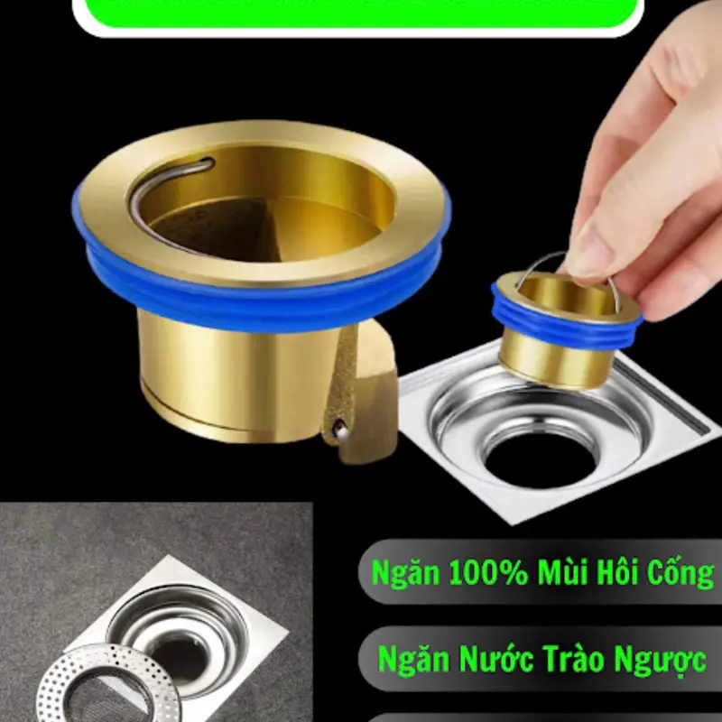 Nắp đạy cống bằng đồng, thoát nước,ngăn mùi,chống côn trùng cho sàn nhà tắm nhà bếp 0