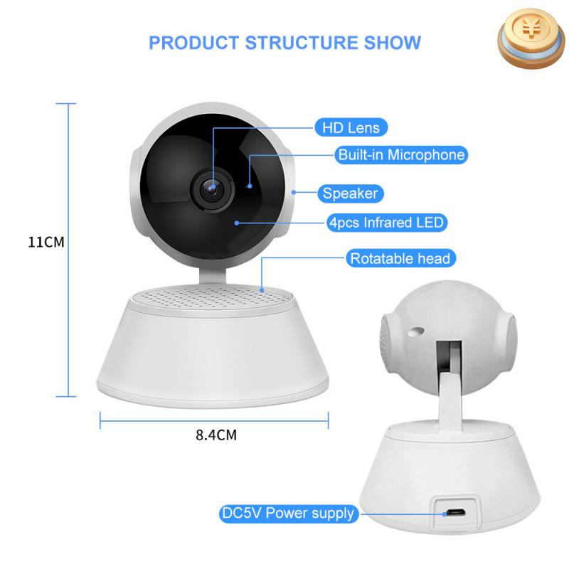 Camera HD 360 Toàn Cảnh V380, Phiên Bản Mới Bán Chạy, Camera Không Dây, Mạng WiFi, Giám Sát Thông Minh, Bán Trực Tiếp camera  capsule 3