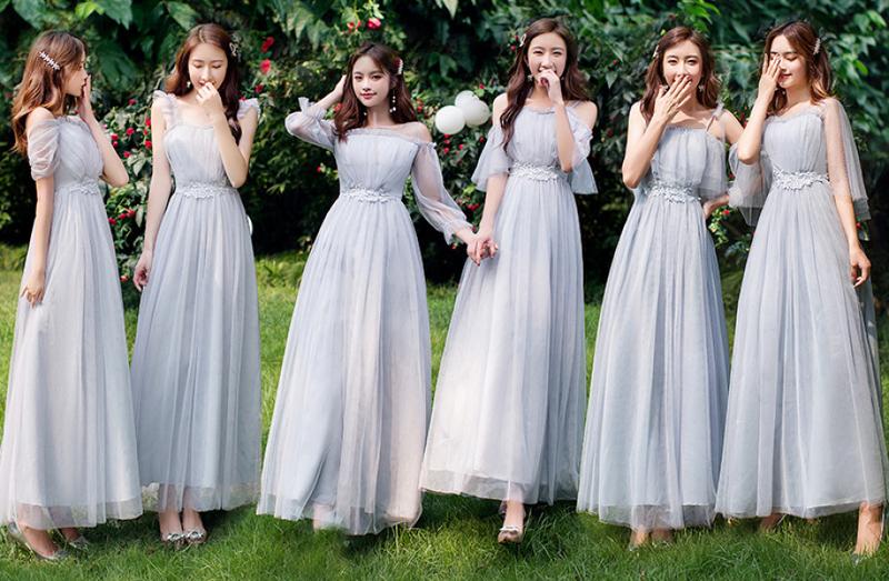 Product Introduction of Bridesmaid Dress 2025 New elegant bridesmaid hipster dress long party graduation host chorus dress ladies Womenswear Lingerie Women Comfort Gowns Fashion Basic Longsleeve Maxi 7