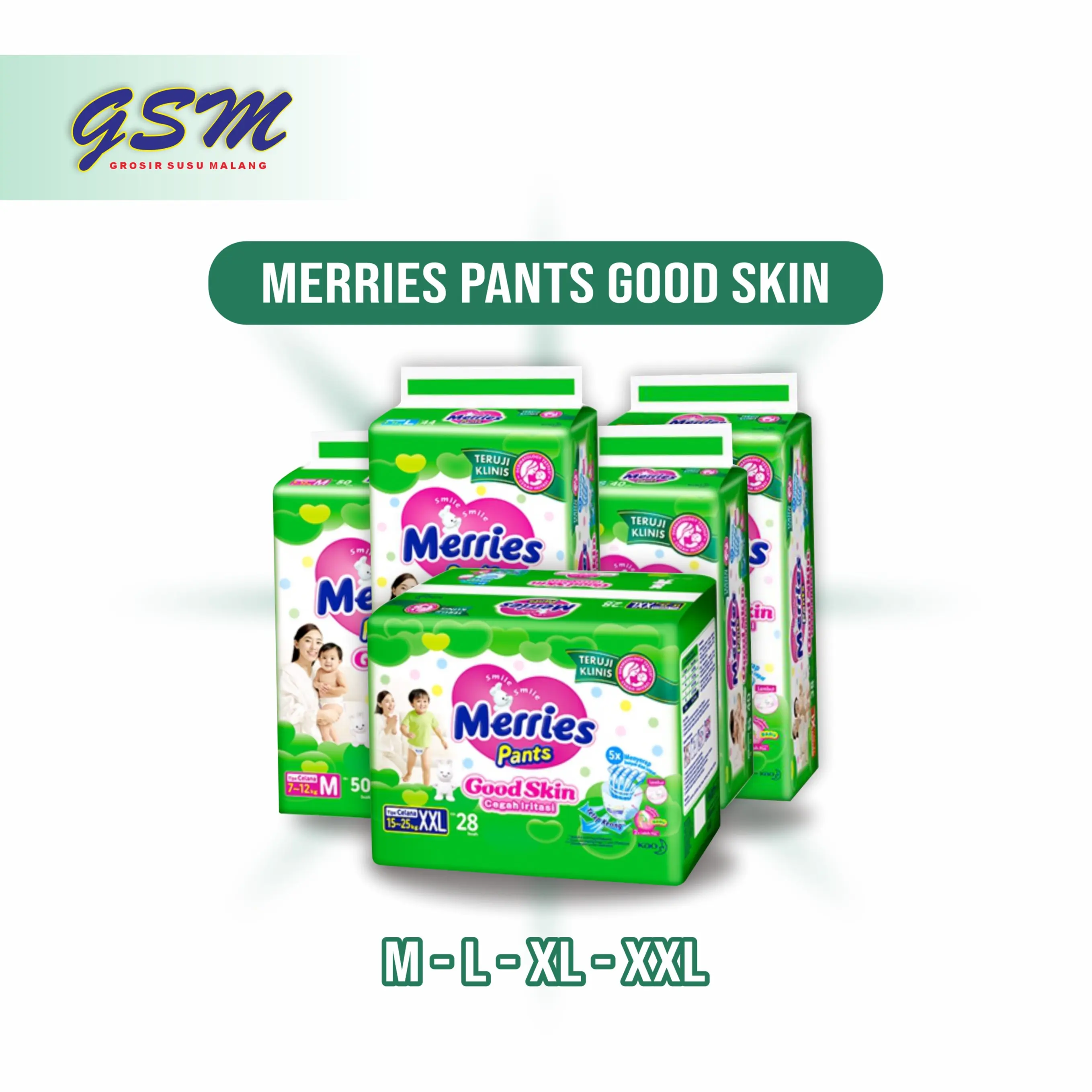 Merries Pants Good Skin S40/M34/L30/XL26/XXL28
