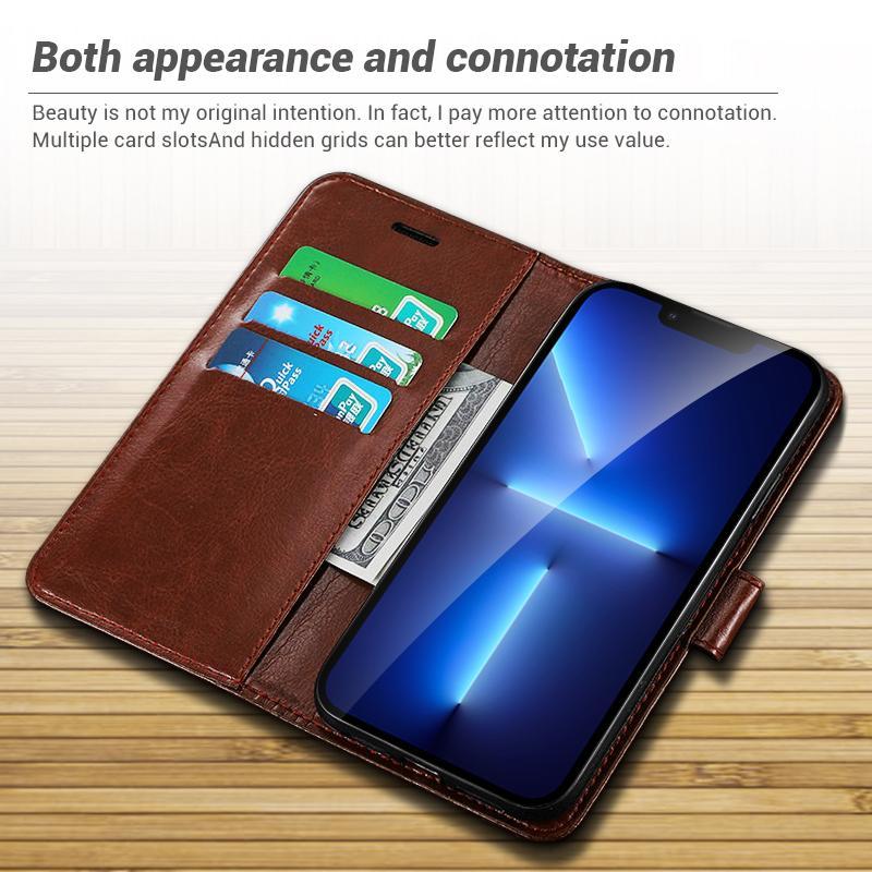 Ốp Lật Da PU, Thiết Kế Cổ Điển, Tương Thích Với iPhone 16, 17, 15, 14 Plus, 13, 12, 11, Pro Max, Air 16e, SE4, 7, 8 Plus, XS Max, XR, X, SE 2020, 2022, Ốp Vỏ Bảo Vệ, Kiểu Nắp Đơn, Ốp Dạng Ví