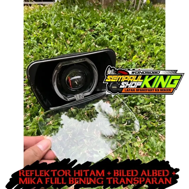 Reflektor Isi Lampu biled bilet Rx king Oval New rxking set Mika Transparan Motorcycle 4