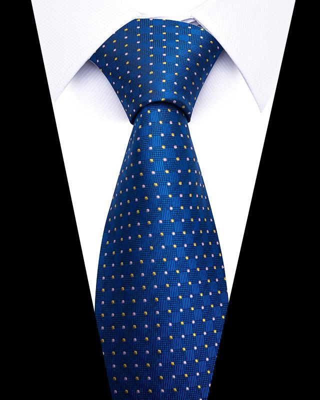 Product Introduction of 58 Styles High-quality Wedding Ties for Men Fashion New Style Blue Strip Print Neckties Daily Office Apparel Accessories Gift for Man 27