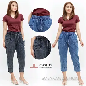SOLA - HARUKA PANTS / BEMBEE PANTS CELANA JEANS 7/9 / CELANA JEANS WANITA
