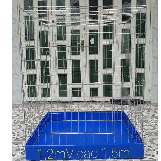 Lồng gà 1.2mV cao 1.5m, kẽm 3li viền 4li - CÓ MÓC RÁP SẴN - Sử dụng cho gà tập bay - Kích thước: rộng 1.2m*dài 1.2m*cao 1.5m