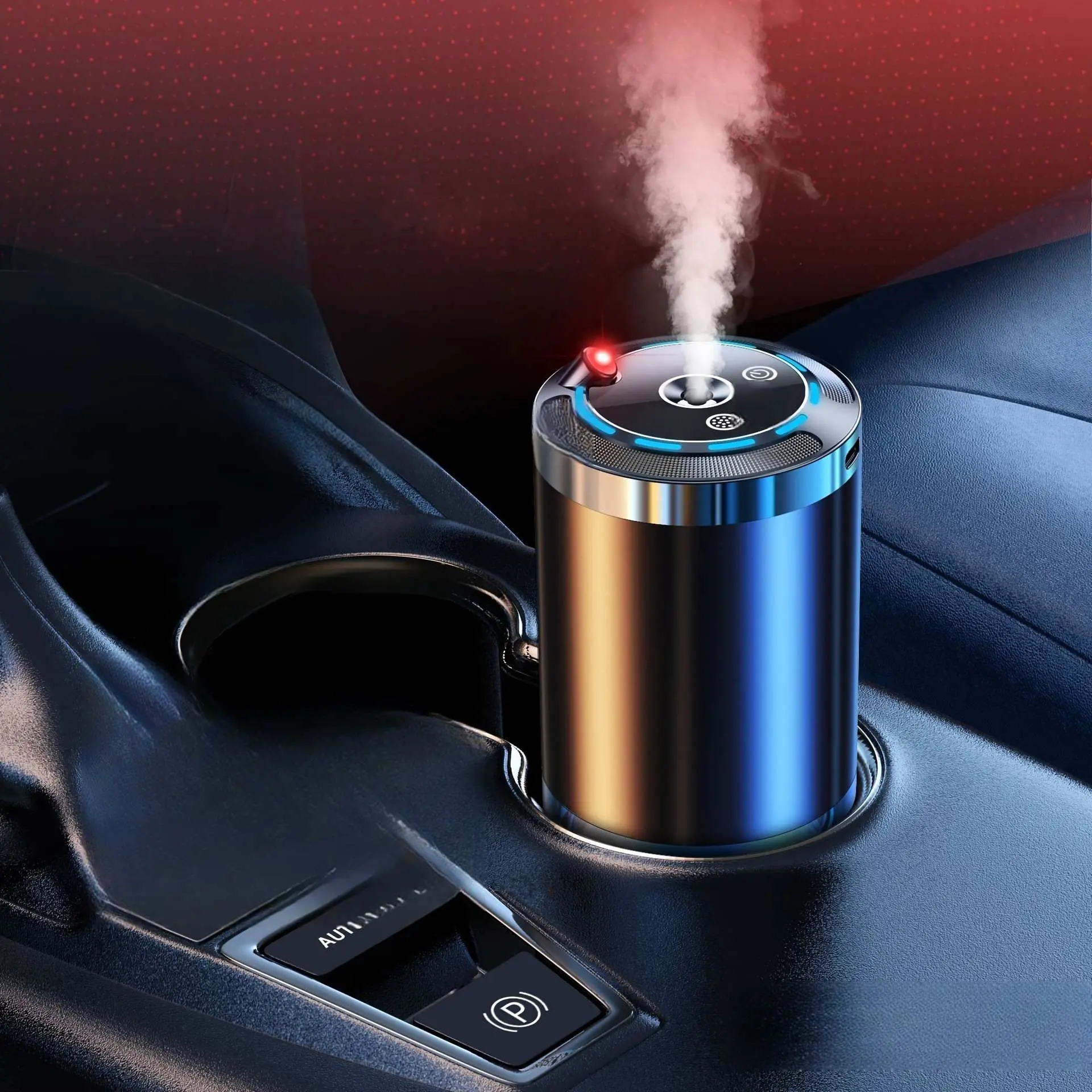 USB Rechargeable Car Air Humidifier, Multifunctional Car Ultrasonic Air Freshener with 5 Modes, Universal Car Air Purifier, Automotive Accessories