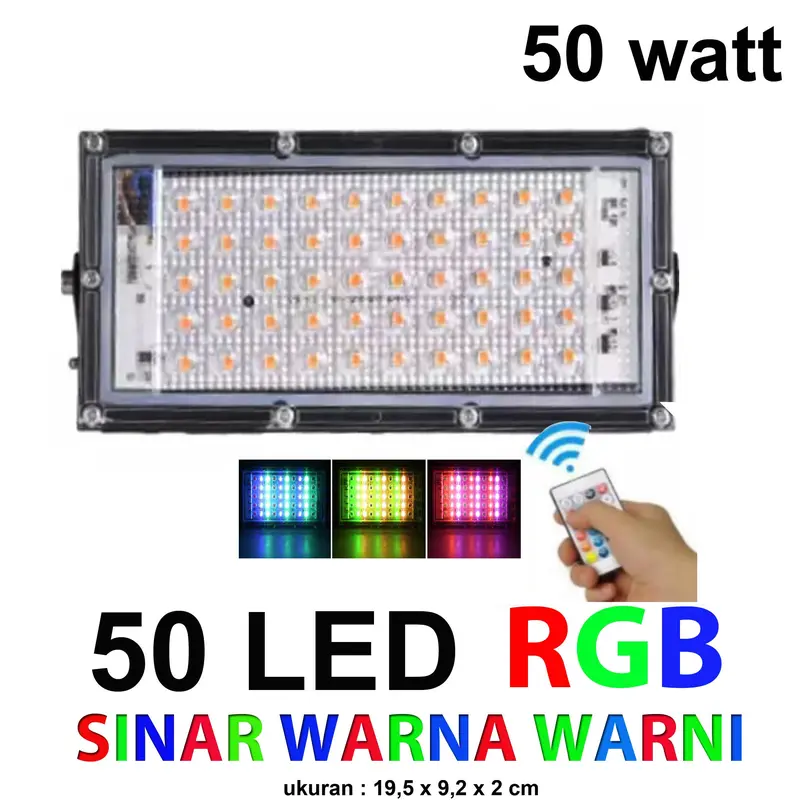 Lampu tembak LED sorot tembak floodlight slim SMD 50w 50 w 50watt 50 watt lampu LED sorot tembak lampu LED dekorasi hias panggung putih kuning warm white RGB super terang jarak jauh lapangan parkir pameran toko reklame taman jalan outdoor anti air hujan 6
