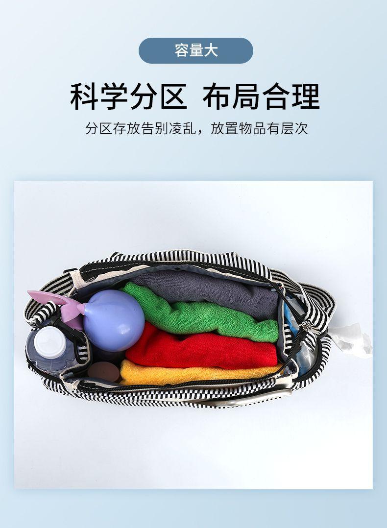 Product Introduction of Baby Slippery Artifact Canvas Hanging Bag Diaper Bag Multi functional Large Capacity Mommy Bag Baby Bag 3