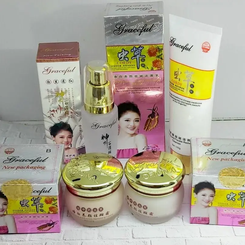 GRACEFUL CORDYCEPS Cream siang dan malam, Facial foam dan Serum
