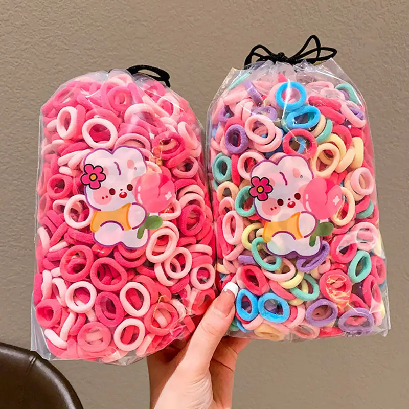 Dây Buộc Tóc Liền Mạch, 100 Chiếc, Không Làm Tổn Thương Tóc, Dây Cao Su, Màu Pastel Dễ Thương Và Đơn Giản, Dây Buộc Tóc, Phụ Kiện Tóc