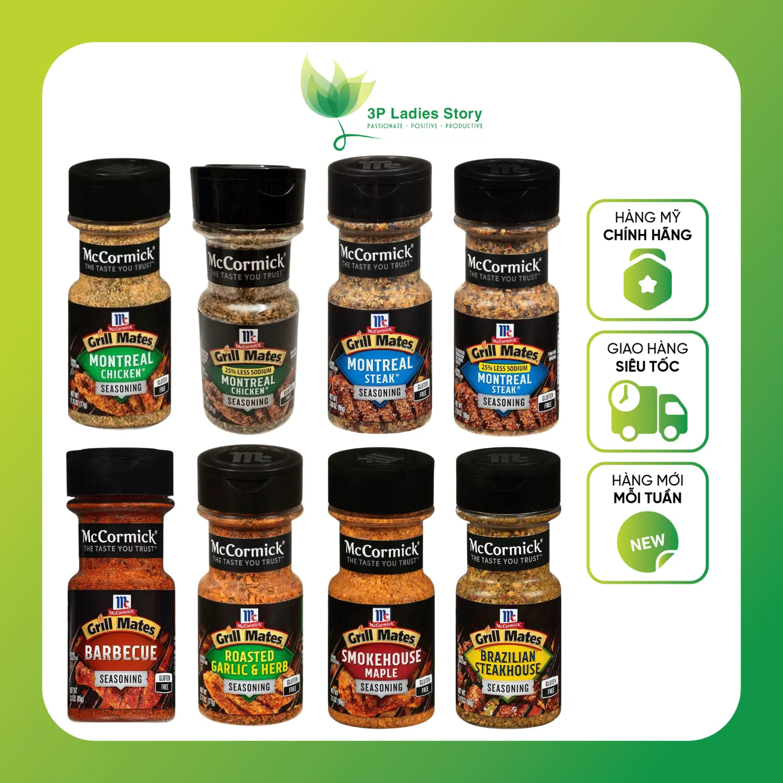GIA VỊ MÓN NƯỚNG DÀNH CHO NGƯỜI ĂN KIÊNG McCormick Grill Mates