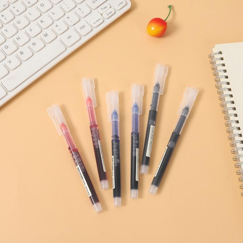 Straight-Liquid Ballpoint Pen Student Exam Gel Pen Classic 0.5 Syringe Quick-Drying Ballpoint Pen Student Office Pen 1