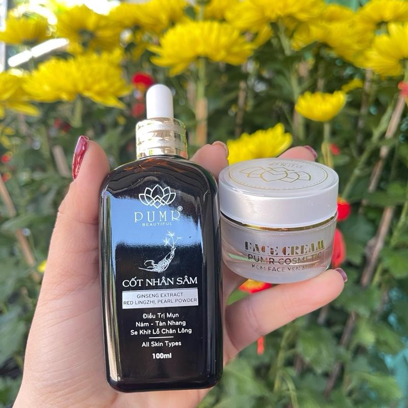 Combo Tái Da CỐT NHÂN SÂM & FACE YẾN MẠCH PUMR  [3 mask đắp mặt ] 3