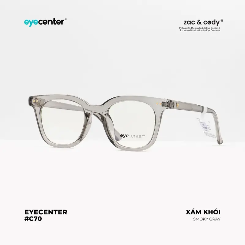 [C70] Gọng kính cận nam nữ C70 kính mắt chính hãng EYECENTER nhựa dẻo siêu nhẹ nhập khẩu by mắt kính Eye Center Vietnam 5