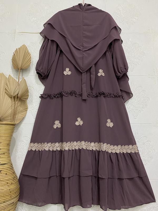Gamis Syari Ceruty Babydoll Kode SB | Gamis Set Khimar Polos 6
