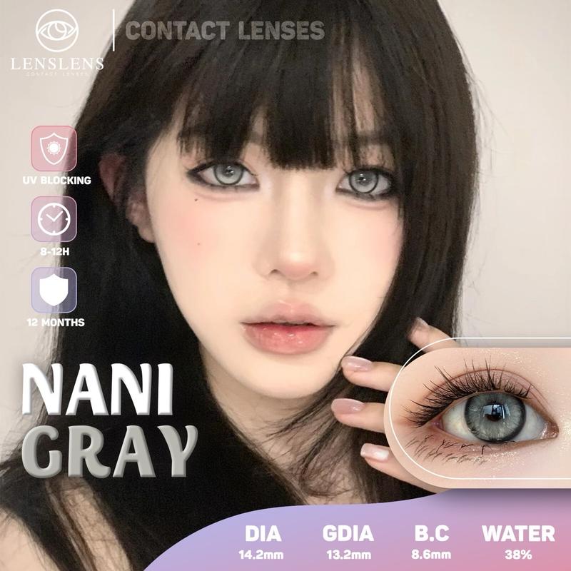 Lens Mắt Kính Áp Tròng Xám Tây Sáng Nani Gray 14.2mm