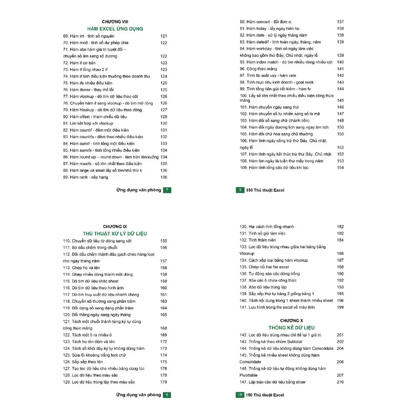 Combo 2 Sách Excel Từ Cơ Bản Đến Nâng Cao Và 150 Thủ Thuật Excel Ứng Dụng Văn Phòng - Thầy Nguyễn Quang Vinh -  Tặng Bảng Hàm Excel + Túi Vải 8