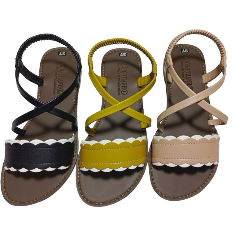 NH-03 Giày sandal hậu chéo bãng phối màu tạo sóng dễ thương xinh xắn giay dép sandal có big size từ 35 tới 42