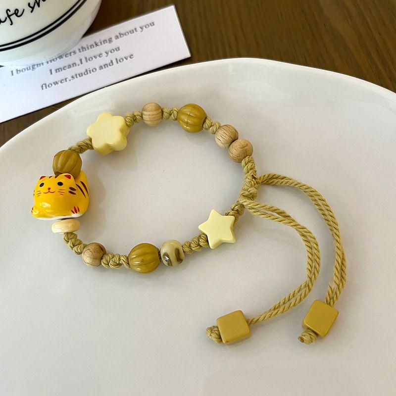 【vòng tay cho bé gái 】Công viên vui chơi cho trẻ em, vòng tay đính cườm mèo dễ thương, dành cho bé gái, vòng tay Kéo Mới 2024, vòng tay bạn gái, dễ phối đồ, được khen ngợi bởi 5743 người 8