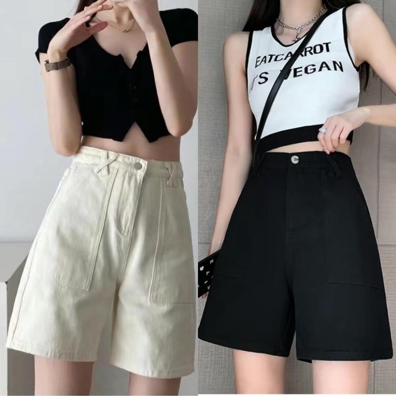 Quần Short Kaki Nữ Lưng Cao.Dáng Xuông Lửng Ulzzang Phong Cách Hàn Quốc Women Pants