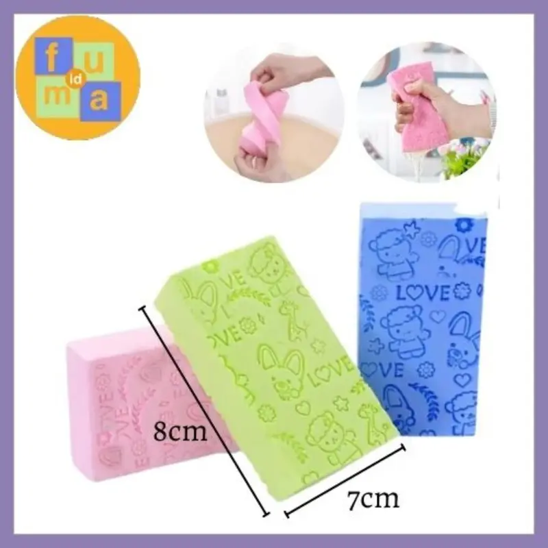 Spons Mandi Anti Daki Spon Pengangkat Daki Sponge Busa Import Murah / Spons Mandi Sponge Daki Spon Busa Pengangkat Kotoran Pembersih Badan Kaki Alat Gosok Sabun Bath Soap Bayi 0