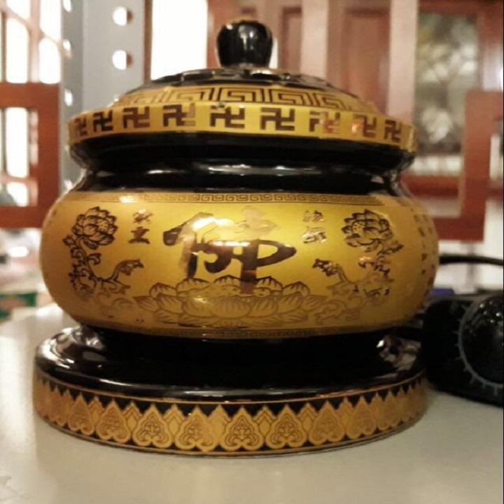 {BH 1 năm}Lò xông - Lư xông trầm điện Size to, có hẹn giờ 2