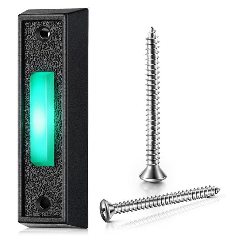 1PCS Wired Doorbell Button with LED Light, Replacement Of Doorbell Ring Button, Wall Mounted Door Opener Switch 0