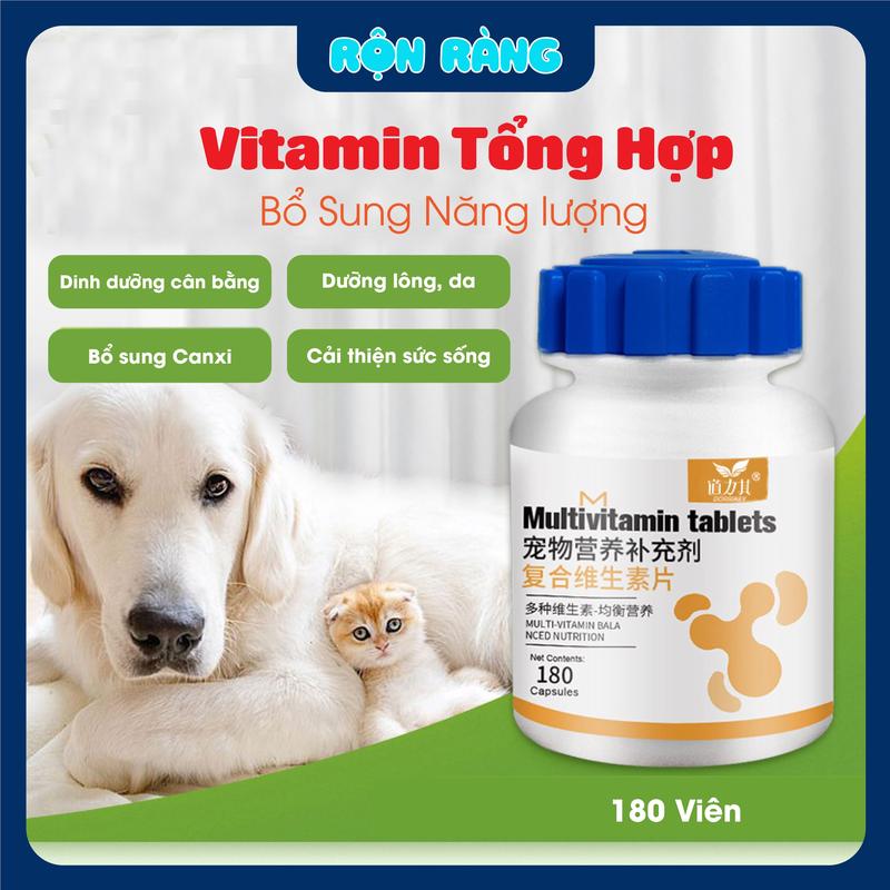 Hũ 180 viên VITAMIN Tổng Hợp cho Chó Mèo