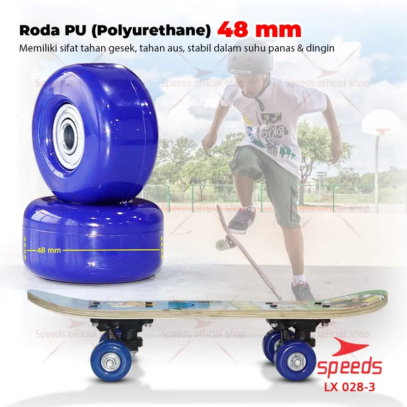 SPEEDS Skateboard Anak Papan Luncur Papan Roda Bergambar Olahraga 028-1705 4