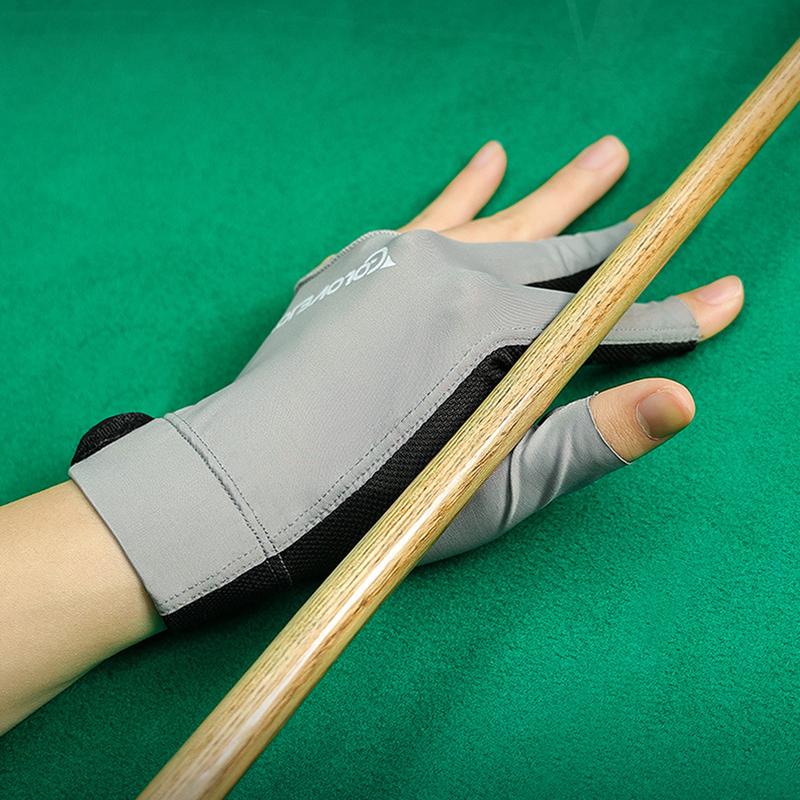 Product Introduction of Open Finger Billiard Gloves Breathable Polyester Snooker Sport Glove Adjustable Sticker Smooth Soft Lightweight Amateur Training 28