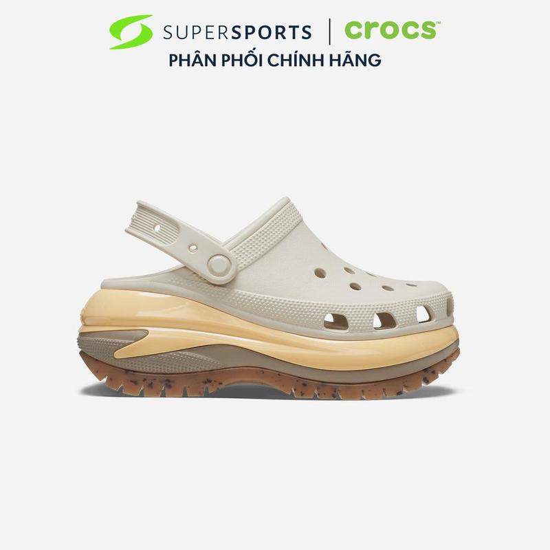 Giày Clog Unisex Crocs Mega Crush - Be - 207988-0LM