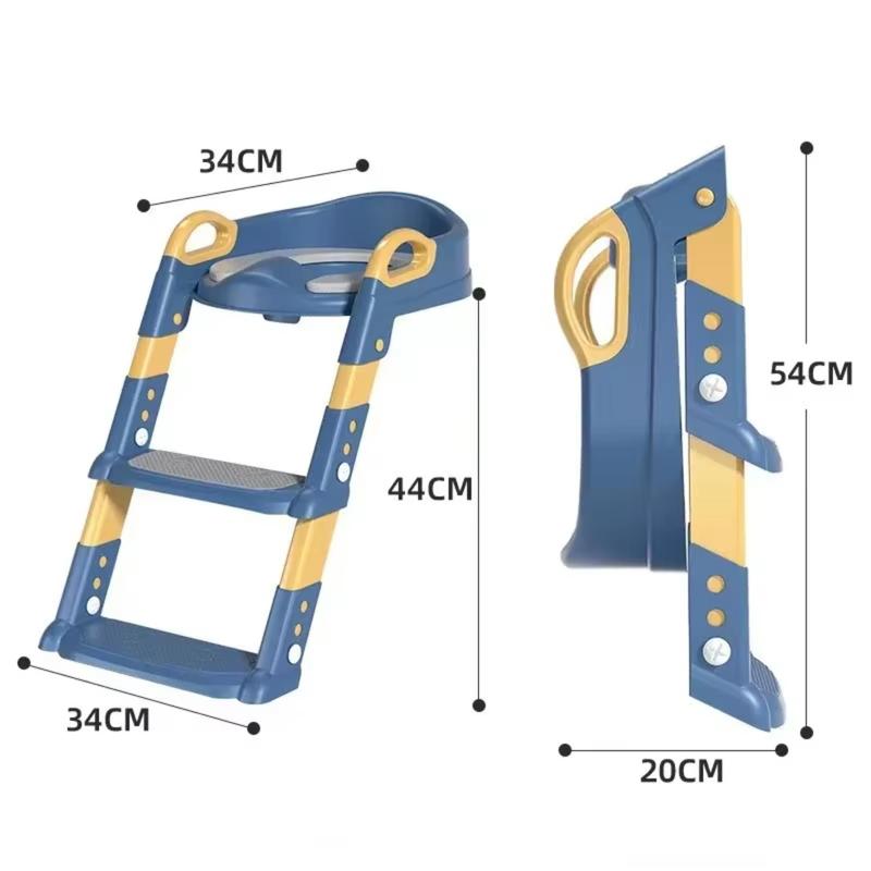 Product Introduction of Children's Toilet Seat Stairway Baby Boys and Girls Toilet Folding Stand Step Stool Children's Step Toilet Seat Ring 1